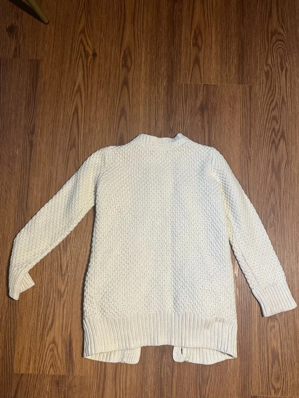 Gap‎ Kids White Chunky Cable Knit Cardigan Size 6-7